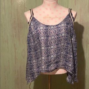 Volcom tank top blue and white